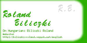 roland biliczki business card